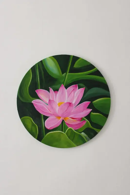 Akrylmålning Lotus flower av Helena Omfors