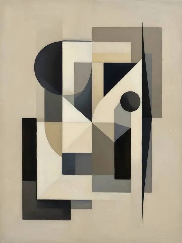Beige kubism II av Harri Ylikomi