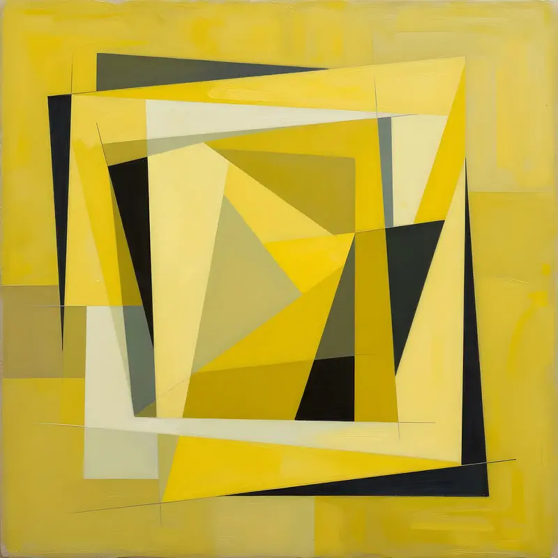 Yellow kubism I av Harri Ylikomi