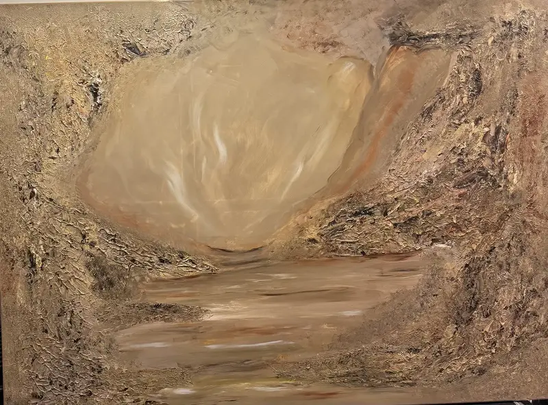 Akrylmålning Sahara av Monia Nekach