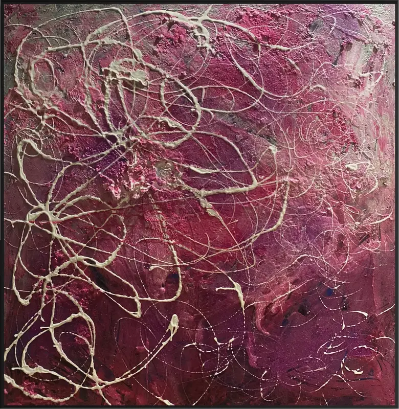 Akrylmålning Purple Rain II av Annette Landin