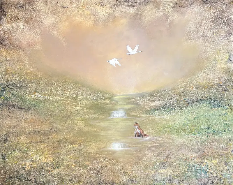 Akrylmålning Autumn dream av Nicole Nilsson