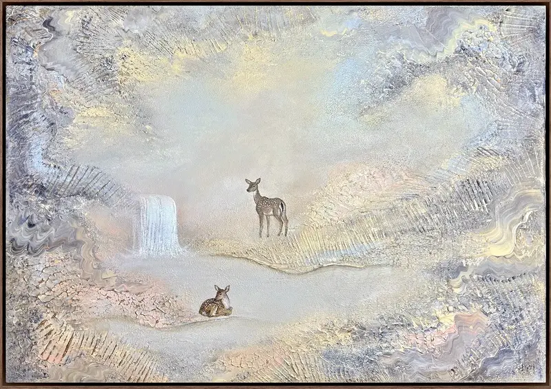 Akrylmålning Dreaming earth av Nicole Nilsson