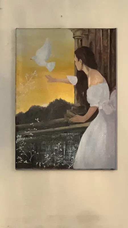 Oljemålning Släpp taget av Tara Tork