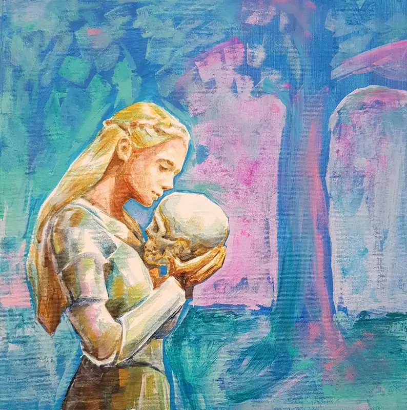 Akrylmålning Back in power av Daniel Vandinja