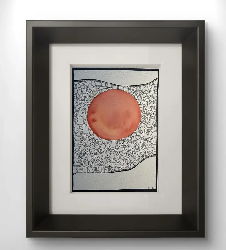 Mönster i orange av Johanna Norrgård