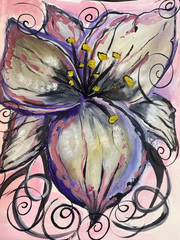 Akvarell 𝚅𝙸𝙾𝙻𝙴𝚃 𝙰𝚄𝚁𝙰 av Monica Rose Bergström (Monixx)