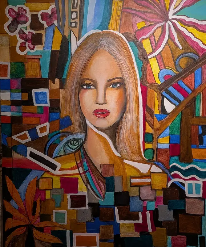 Akrylmålning Life. av Maria Joneby