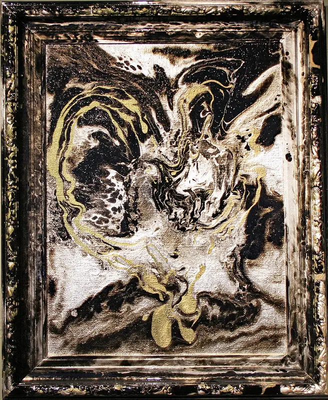 Akrylmålning Hidden Heart av Richard Klarby