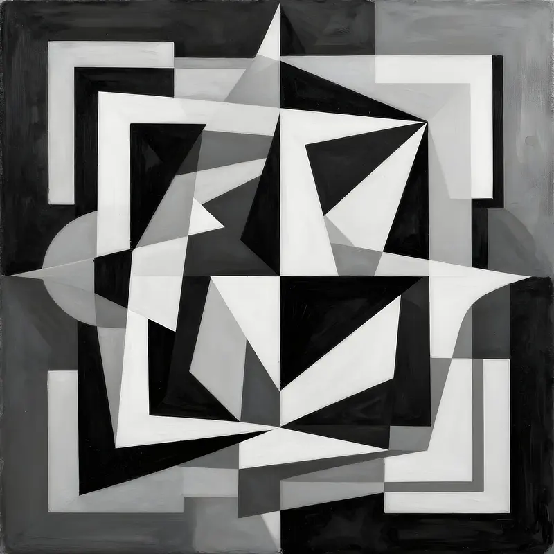 Black and white kubism II av Harri Ylikomi