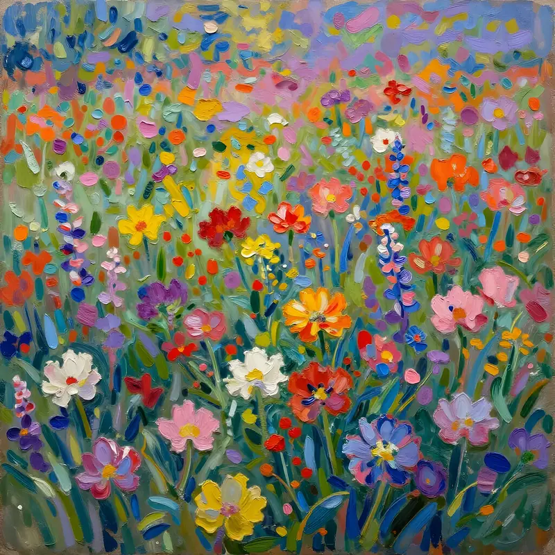 Blomsterfält III av Harri Ylikomi