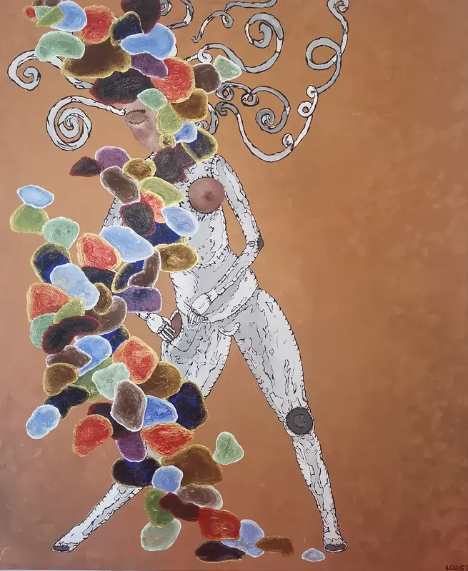 Akrylmålning av Louise Sahlström (fd Backman)