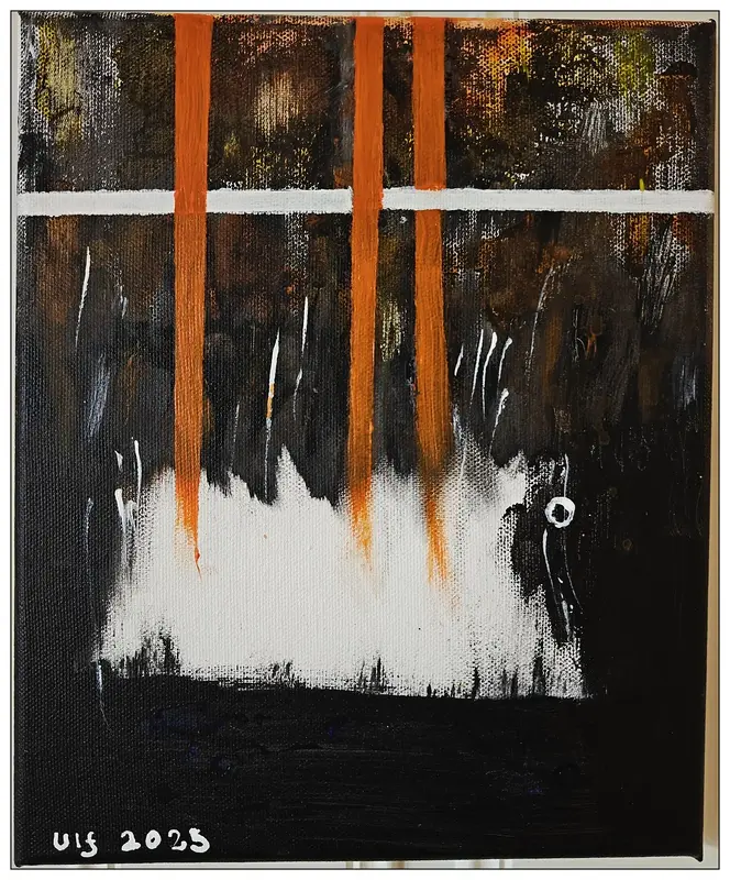 Akrylmålning Trio 2 av Ulf Lager