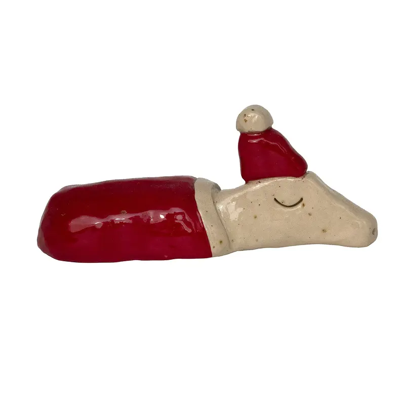 Skulptur Vilodjur (nummer 14) "Kolla mamma, jag är ett julpynt". av Daniel Holking