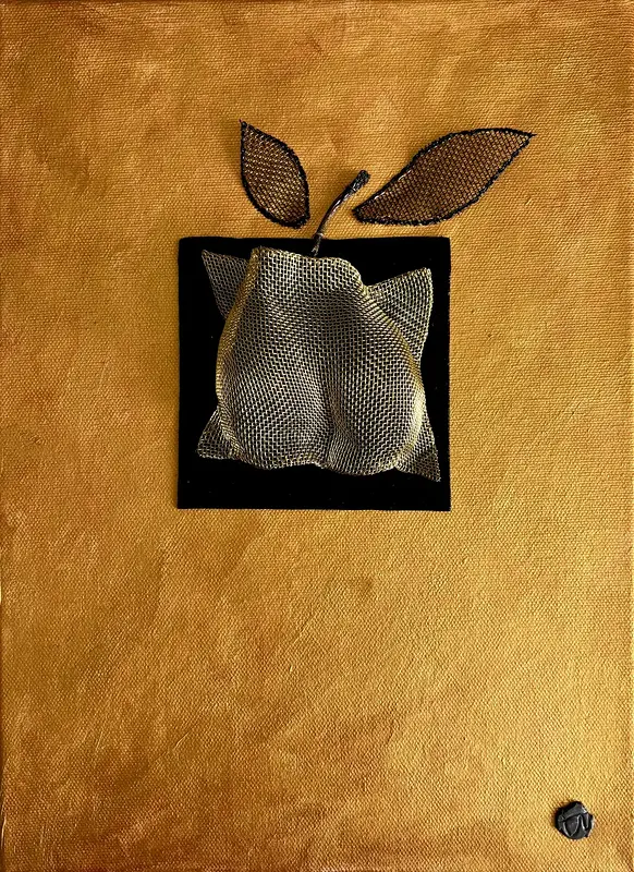 Skulptur Golden delicious av Lena Nilson