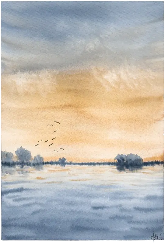 Akvarell av Åsa Gustafsson