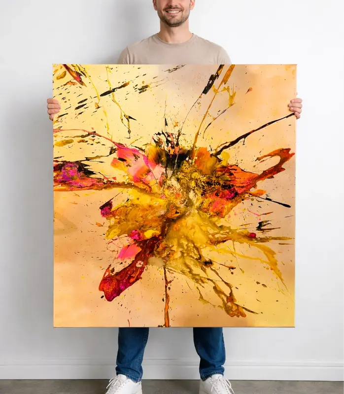 Akrylmålning La passion de la creativite 3/3 av Alex Colard