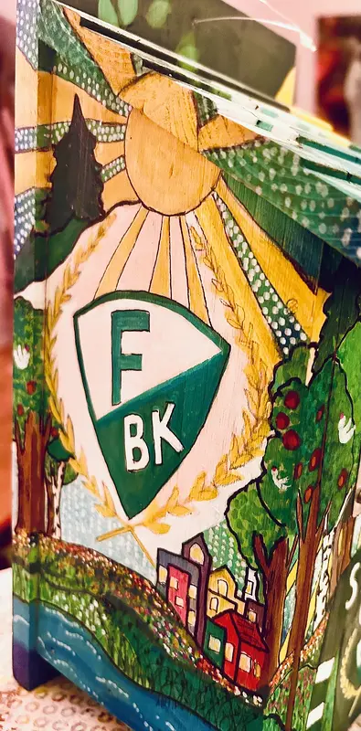 Akrylmålning Färgestad BK av Susanne Lovén