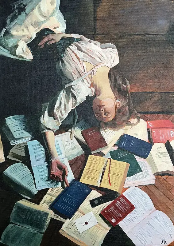 Akrylmålning Studenten av Julija D
