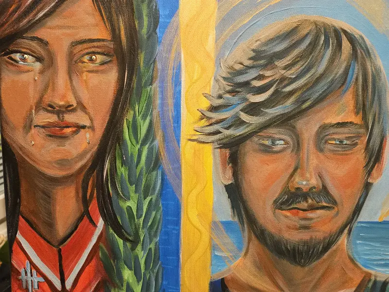 Akrylmålning Anima & Animus av Hilde Hoffmann