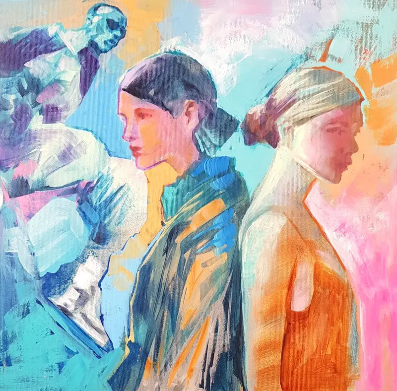 Akrylmålning Give it years av Daniel Vandinja