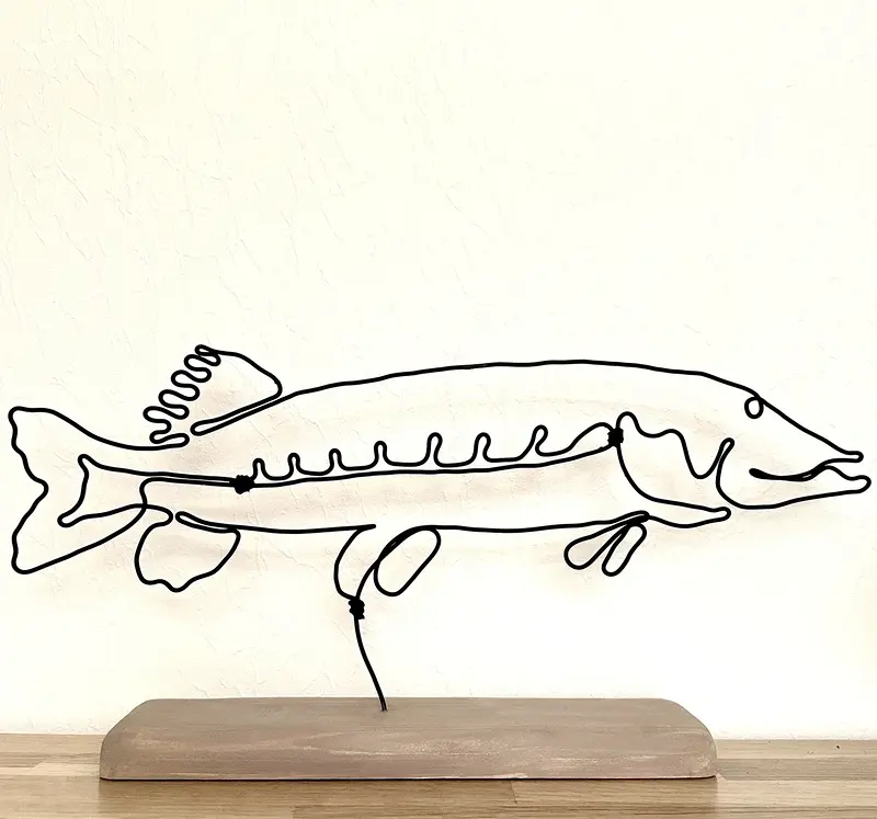 Skulptur Gäddan av Sven Teglund