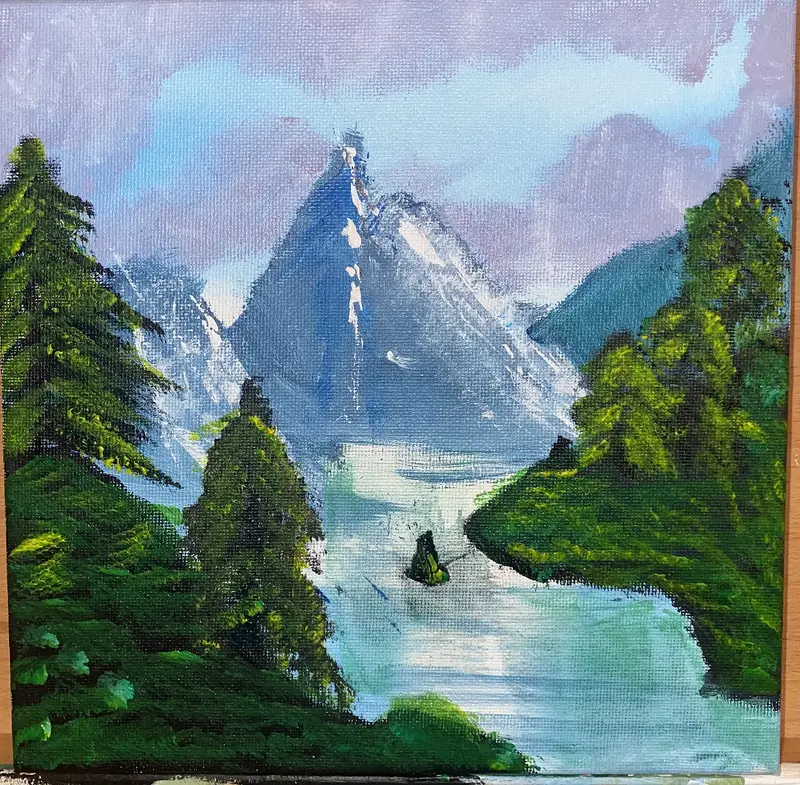 Akrylmålning Mountain air av Maggans Konstgalleri