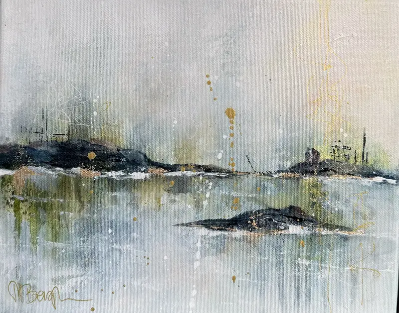 Akrylmålning Mini Ses II av Monica Berglin