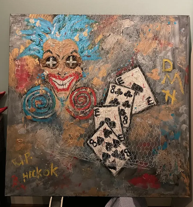 Akrylmålning Dead mans hand av Jessica Tillander