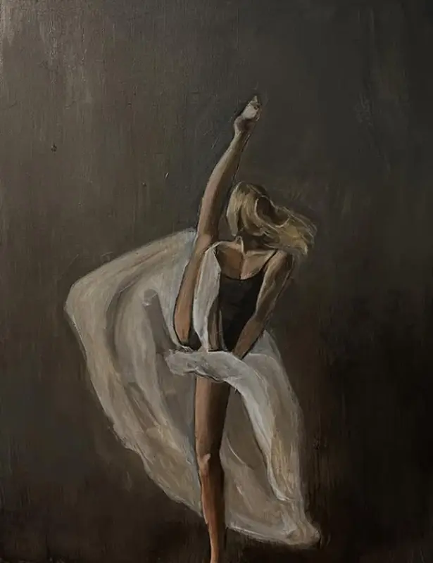 Akrylmålning Dansös av Linnea Dolve