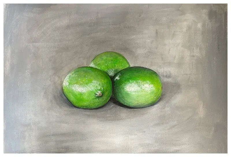 Akrylmålning Lime av Ann-Kristin Sandström