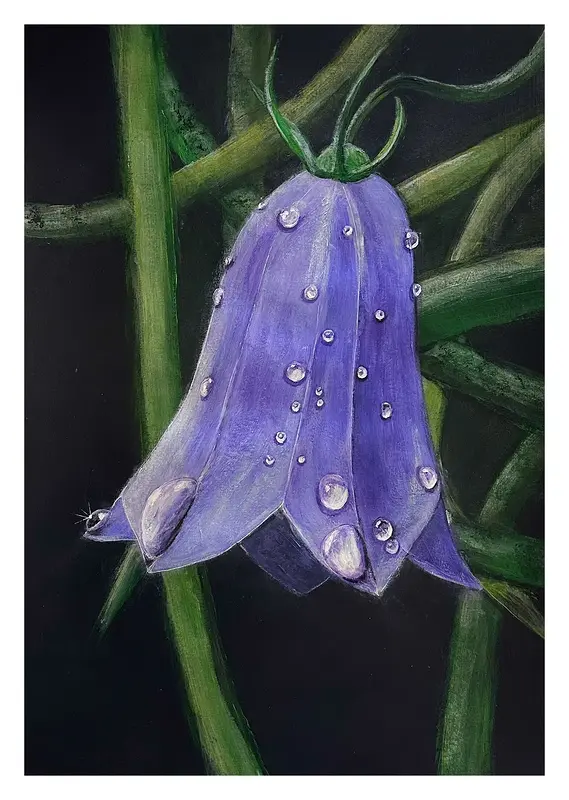 Akrylmålning Morgondagg av Ann-Kristin Sandström