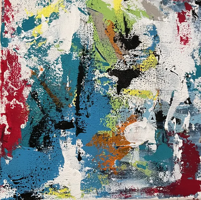 Akrylmålning Abstract for all av Amie Norrman Söderman