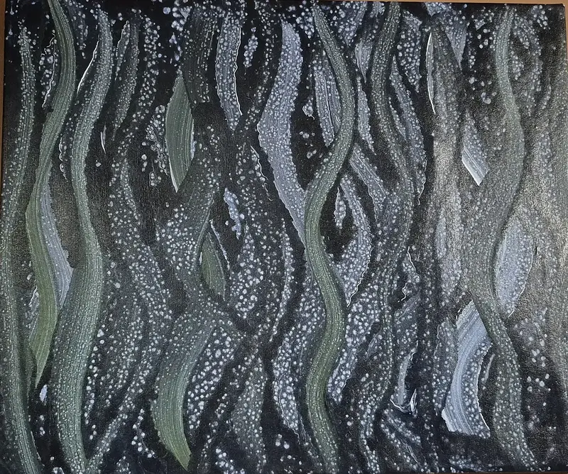 Akrylmålning Seeweed av Rosalee Chaffey