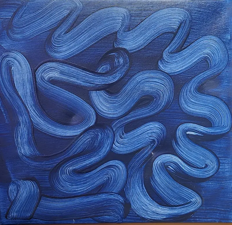 Akrylmålning Waves thick av Rosalee Chaffey