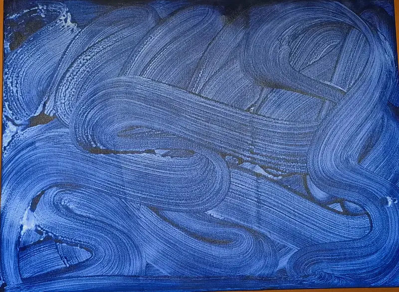 Akrylmålning Waves thin av Rosalee Chaffey