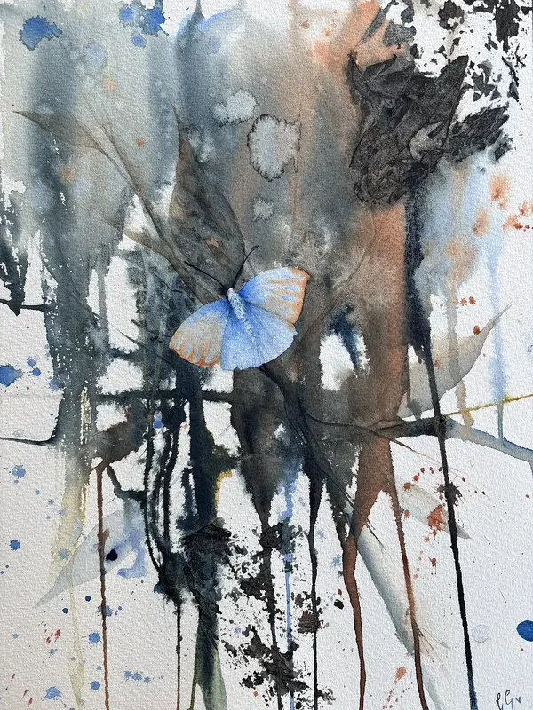 Akvarell Frequency of the soul av Carmen Gogan