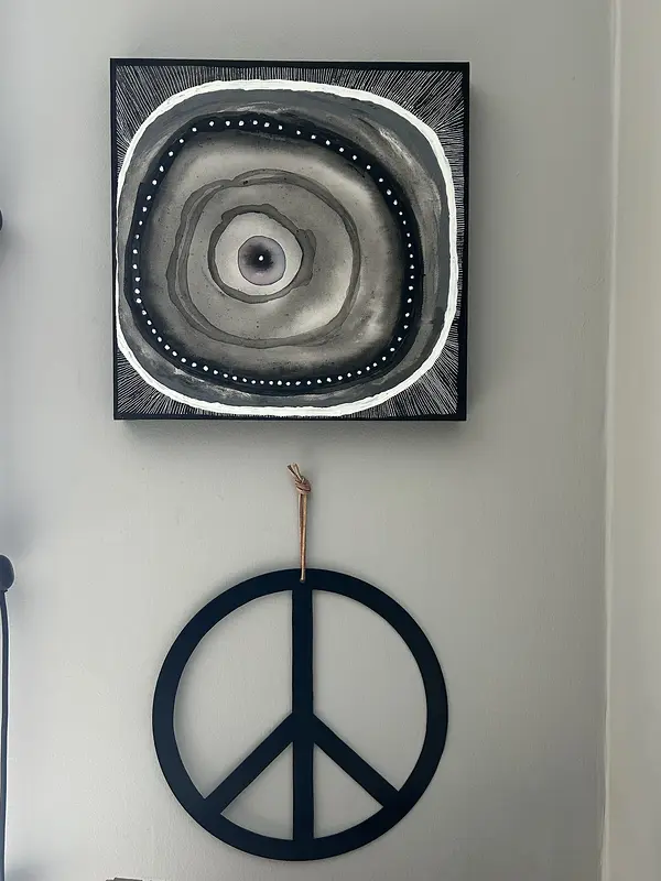 Cirklar på canvas av Johanna Norrgård