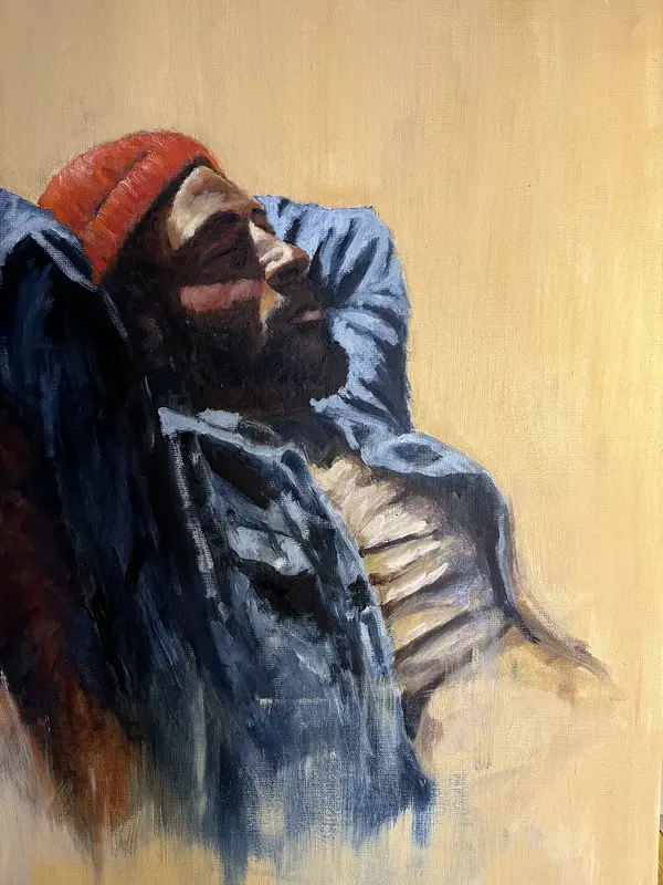 Oljemålning Marvin - What’s going on av Pär Lilliehorn