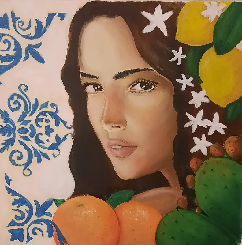 Akrylmålning Scent of Sicily av Zeila DellArte