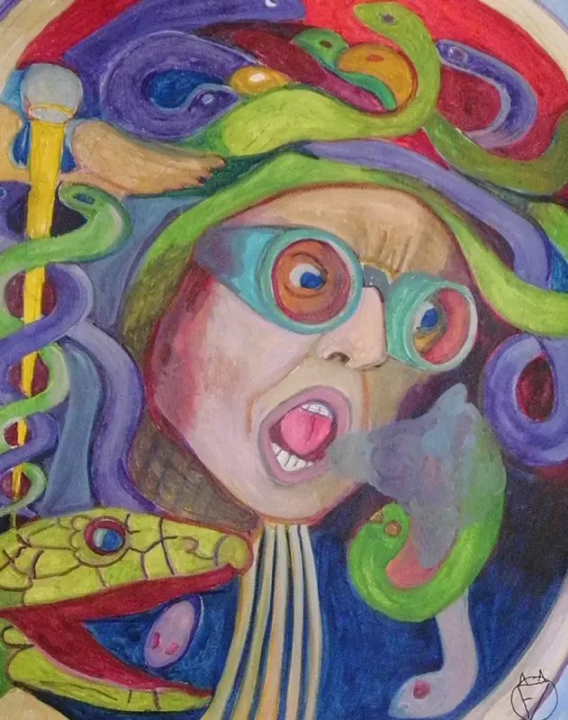 93 ) Medusa and Narcissus av Victor Finnigan