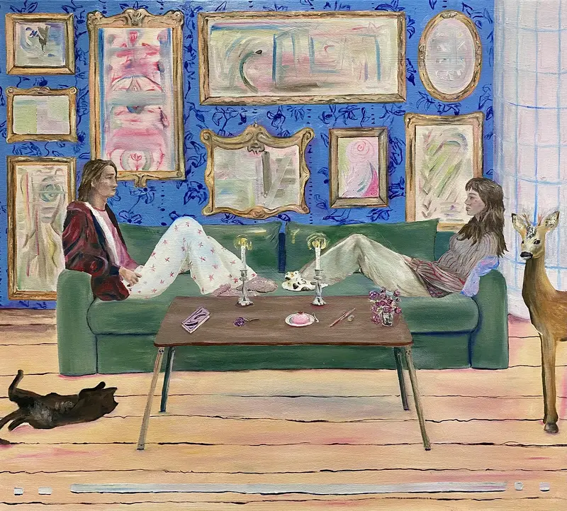 Oljemålning Rådjur av Judith Palm