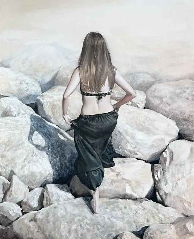 Oljemålning Vägen fram av Magdalena Tyboni