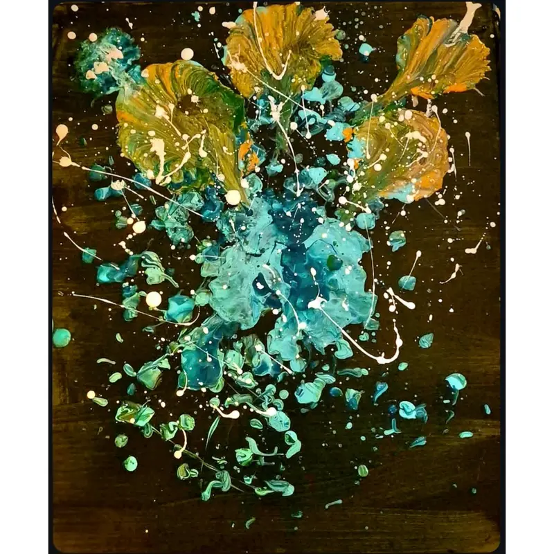 Akrylmålning Endorfi av Paulina Hamrin