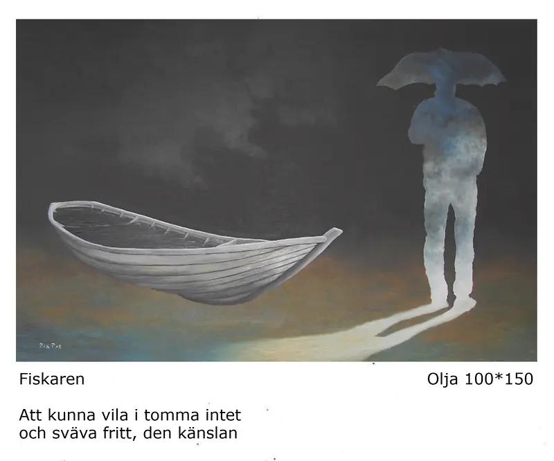 Oljemålning Fiskaren av Pix
