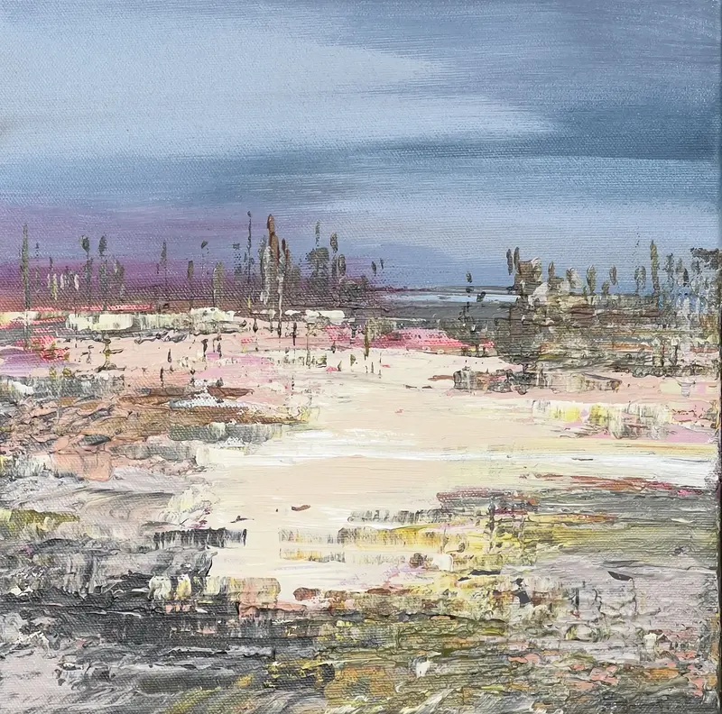 Akrylmålning AFTER THE TIDE av Anne-lee Andersson