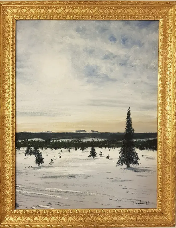 Oljemålning Utsikt i Lofsdalen av Anders Lindgren