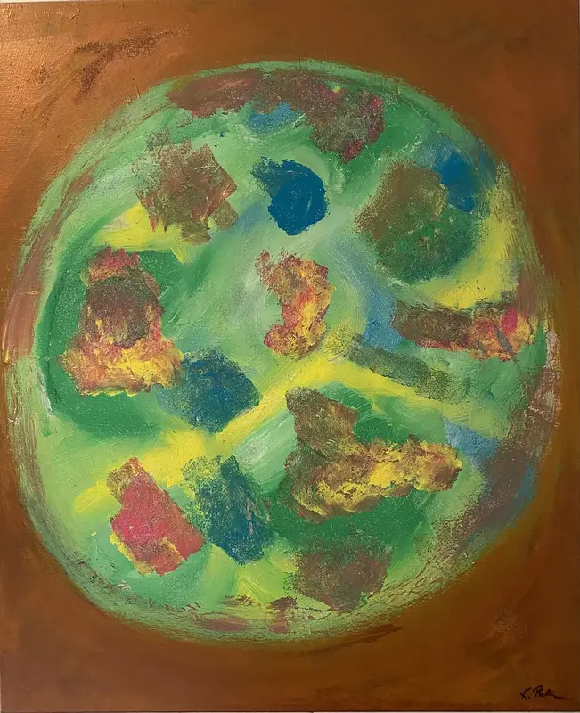 Akrylmålning A New Earth av Kicki Pallin