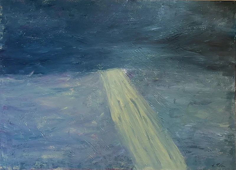 Akrylmålning A Road for Mary av Kicki Pallin