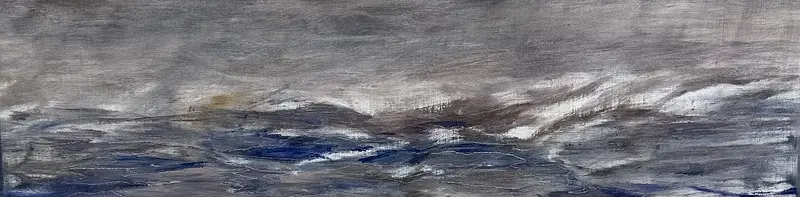 Oljemålning Issprickning av Sara Tebelius